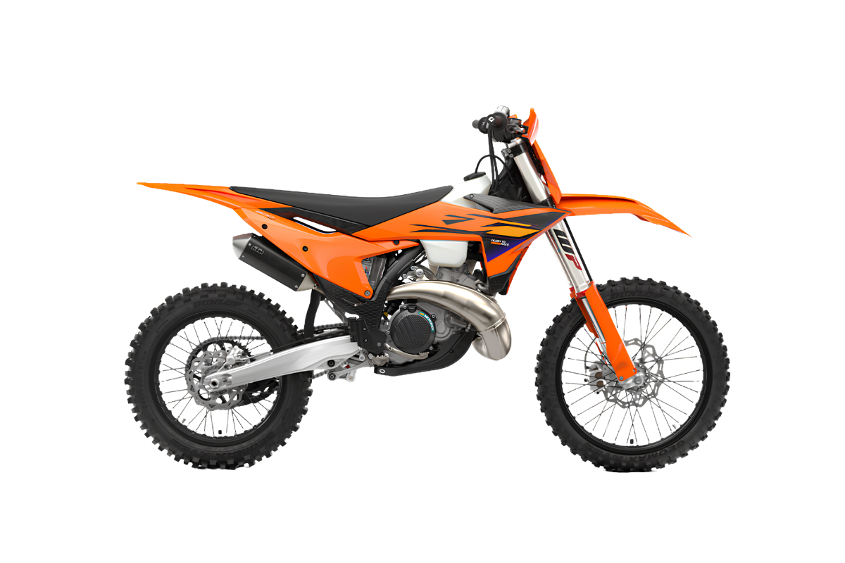 KTM-style off-road motorcycle